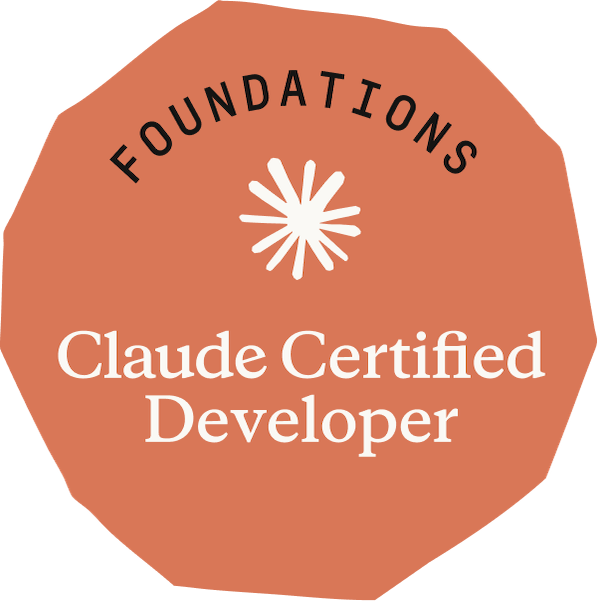 Claude Certified Developer – Foundations badge